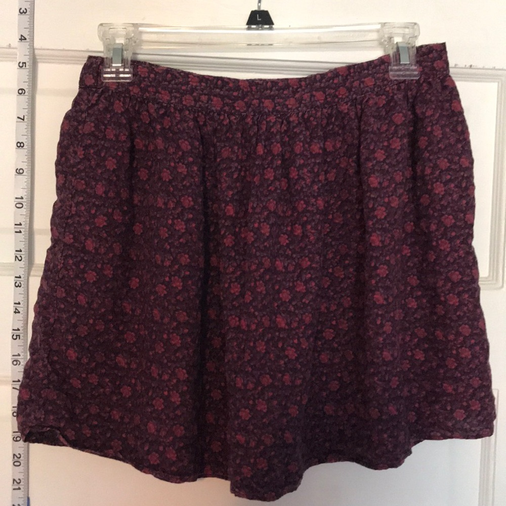 Purple floral skirt